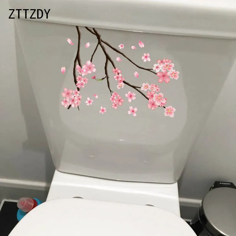 ZTTZDY 16 3*23 см ветка цветущей вишни Современный домашний декор настенные наклейки