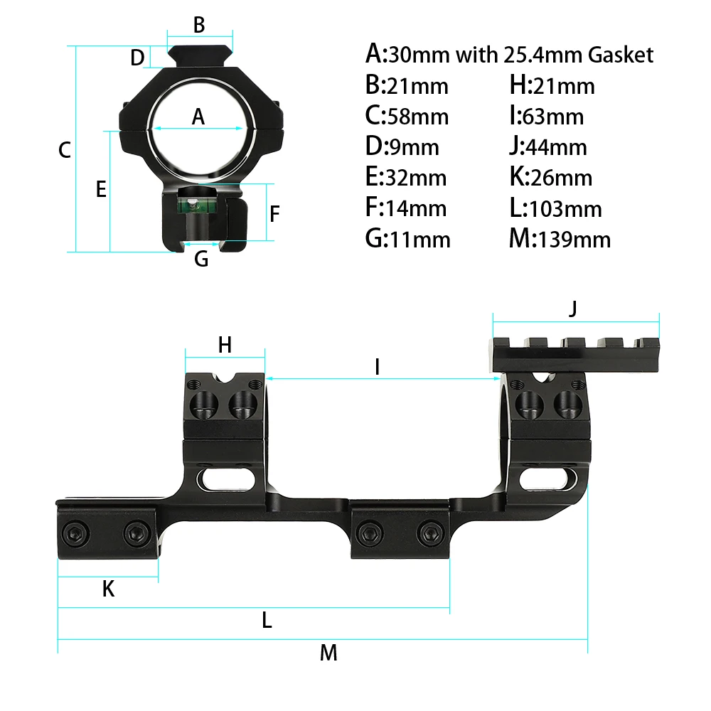 Ohhunt охотничий 11 мм Riflescope крепление 25,4 мм 30 мм двухнаправленное смещение кольца 3/" ласточкин хвост рельсовая база с пузырьковым уровнем 2 типа