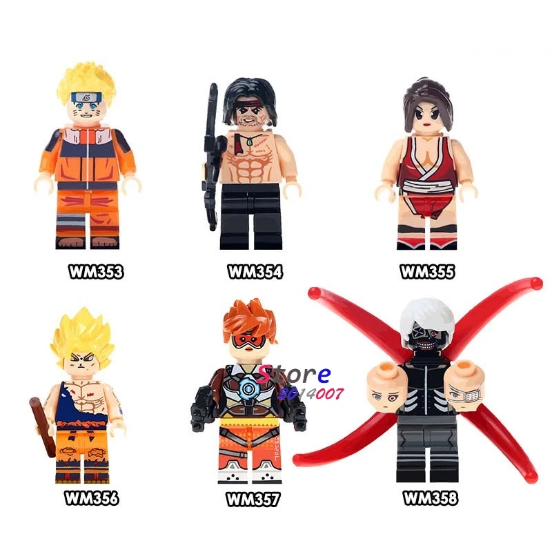 

Single Uzumaki Stallone First Blood Rambo Mai Shiranui Son Goku Tracer Tokyo building blocks models bricks toys for children kit
