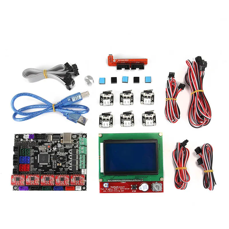 

For MKS GEN L Compatible with 12864 LCD Display 4988 Motor Driver with Limit Switch 3D Print Kits IJS998
