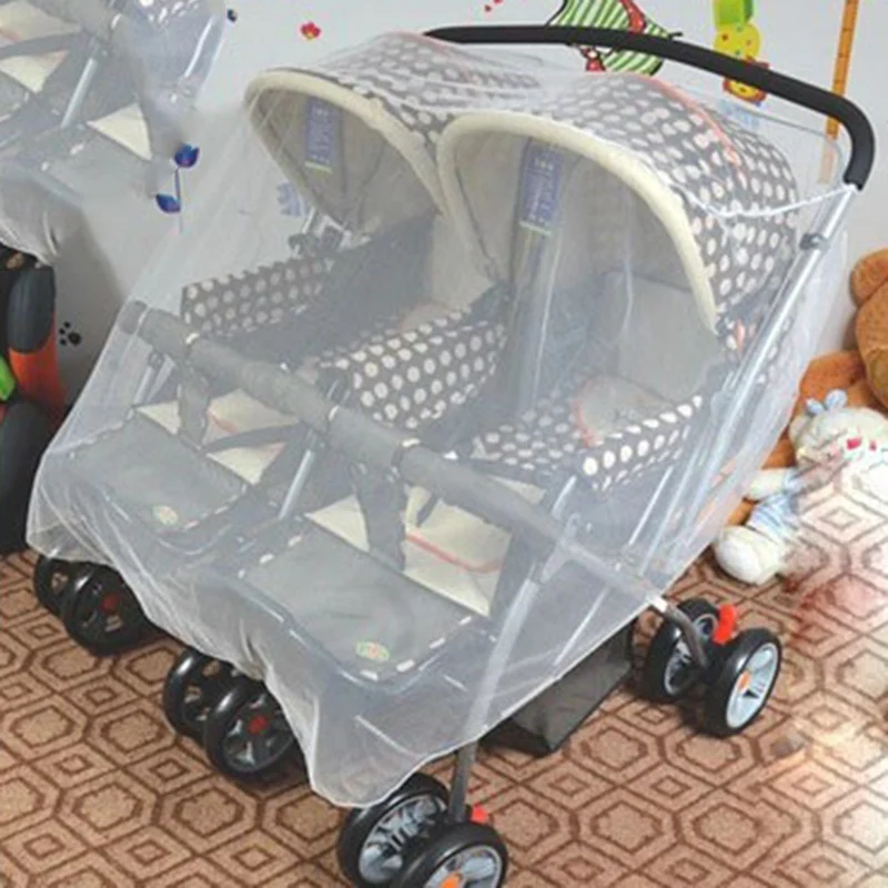 Новорожденных Twin Детские коляски высокой плотности анти-москитные Сетки для автомобиля детское автомобильное Близнецы тележка