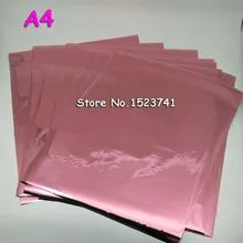 New 50pcs PIink A4 Hot Stamping Foil Paper Laminator Laminating Transfere Laser Printer Business Card Gold Silver Green Red Blue