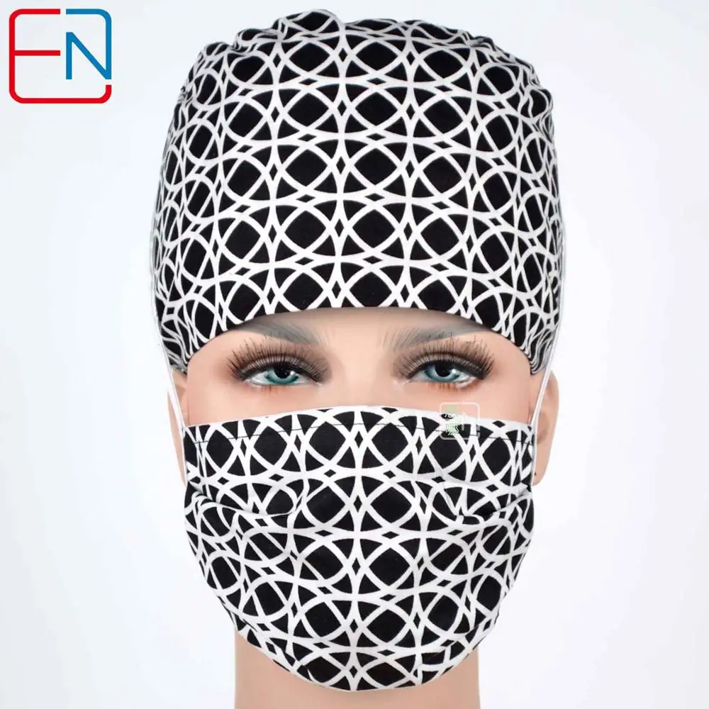 Cap and mask Мужчины хирургические кепки in черный - Цвет: Cap and mask