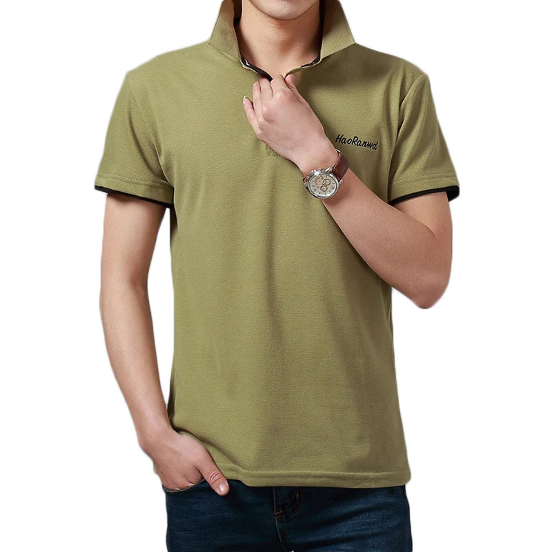  2018 Fashion Embroidered Logo Mens Polo Shirts Brands 17 Colors Casual Polo short Sleeve Pure color