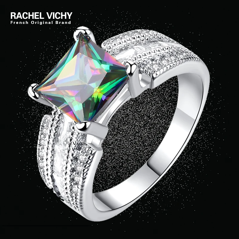 RACHEL VICHY новое модное кольцо в русском стиле цветные кольца из циркония