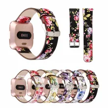 New Women Colorful Plum Blossom Flower Leather Bracelet Strap Watch Band for Apple Watch Series 3/2/1