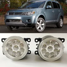 Car Styling For Mitsubishi Outlander XL 2007-2013 9-Pieces Leds Chips LED Fog Light Lamp H11 H8 12V 55W Halogen Fog Lights Car Styling For Mitsubishi Outlander XL 2007-2013 9-Pieces Leds Chips LED Fog Light Lamp H11 H8 12V 55W Halogen Fog Lights