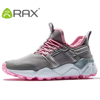 

RAX 2019 Women's Winter Suede Leather Cushioning Hiking Shoes Antiskid Rubber Outsole Water-Resistent Classic Style