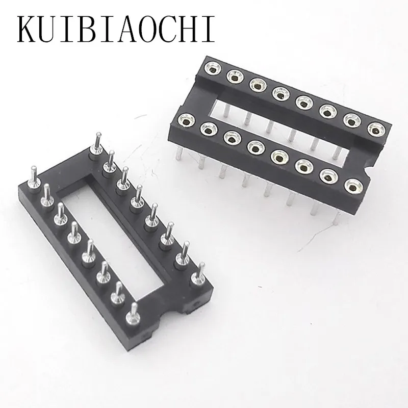 10 шт./лот круглое отверстие 16 контактов 2,54 мм DIP ИС адаптер припоя Тип IC Разъем 16pin