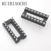 10 шт./лот круглое отверстие 16 контактов 2,54 мм DIP ИС адаптер припоя Тип IC Разъем 16pin