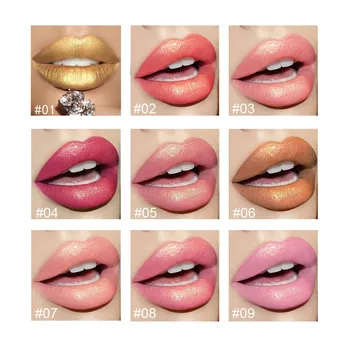 

HANDAIYAN Glitter Velvet Lipstick for Women Sexy Make Up Cosmetic Soft Lip Makeup Gift Lipstick Waterproof Long Lasting Shimmer