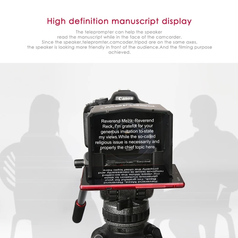  Desview Smartphone Teleprompter for Canon Nikon Sony Camera Photo Studio DSLR for Youtube Interview