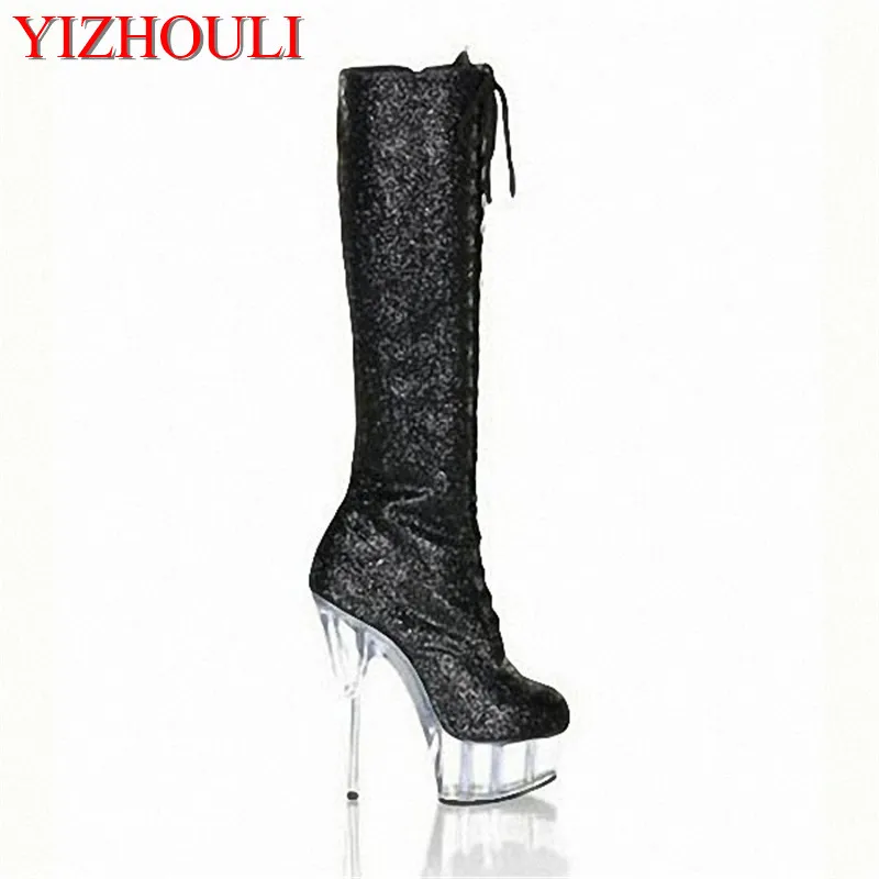 Limite Automne Printemps Talons Seule Noir À Après Dans Chaussures Et Haute Sur Hauts Avec Une Le 15 Cm Les Bottes vcq8wvOTrB