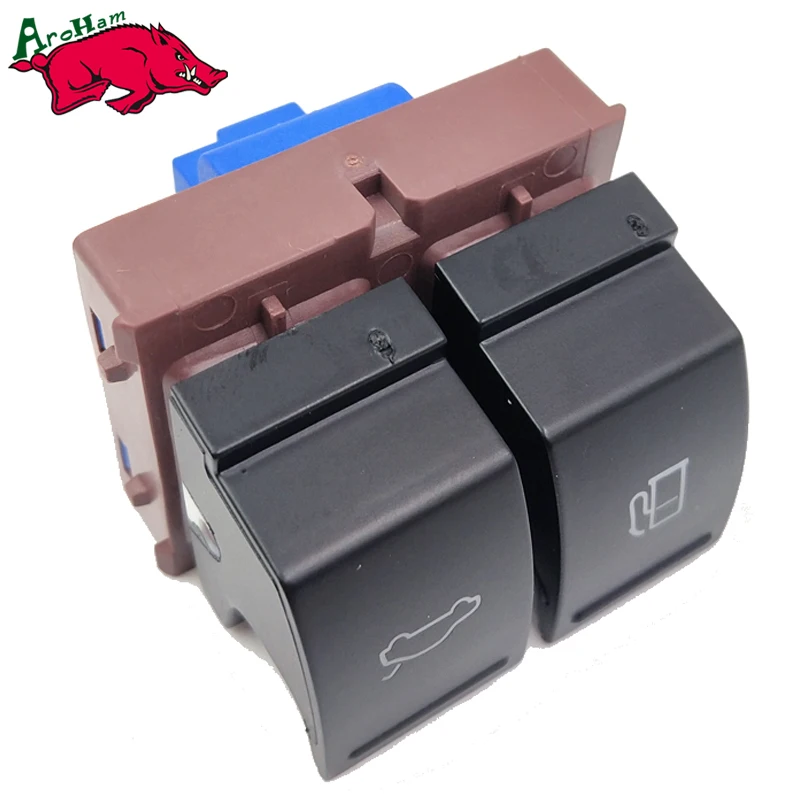 Aroham Chrome Fuel Tank Door Trunk Release Button Switch For VW Passat