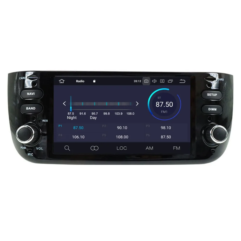 Discount Android 9.0 Car Radio For Fiat Abarth Punto EVO Linea 2012-2016 Octa Cores 4G+32G Multimedia GPS Navigation Headunit AUX 3