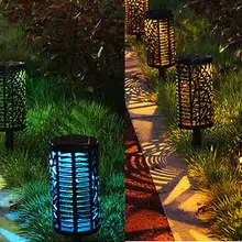 Фонарики для газона на солнечных баратейках лампа сад пейзаж двора свет водонепроницаемый путь точечная лампа полый СВЕТОДИОДНЫЙ Красочный газон свет