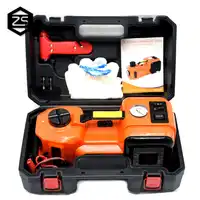12V DC 5 T 7716lb ไฟฟ้า Hydraulic Floor Jack ยาง Inflator ปั๊ม LED ไฟฉาย 3 ใน 1 ชุดค้อนปลอดภัย