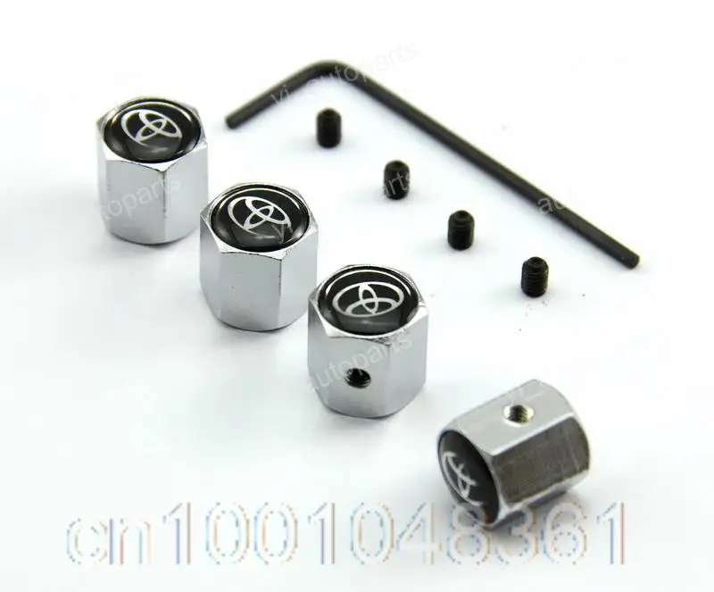 Anti Theft Tire Wheel Rims Stem Air Valve Caps For Toyota Avalon Camry