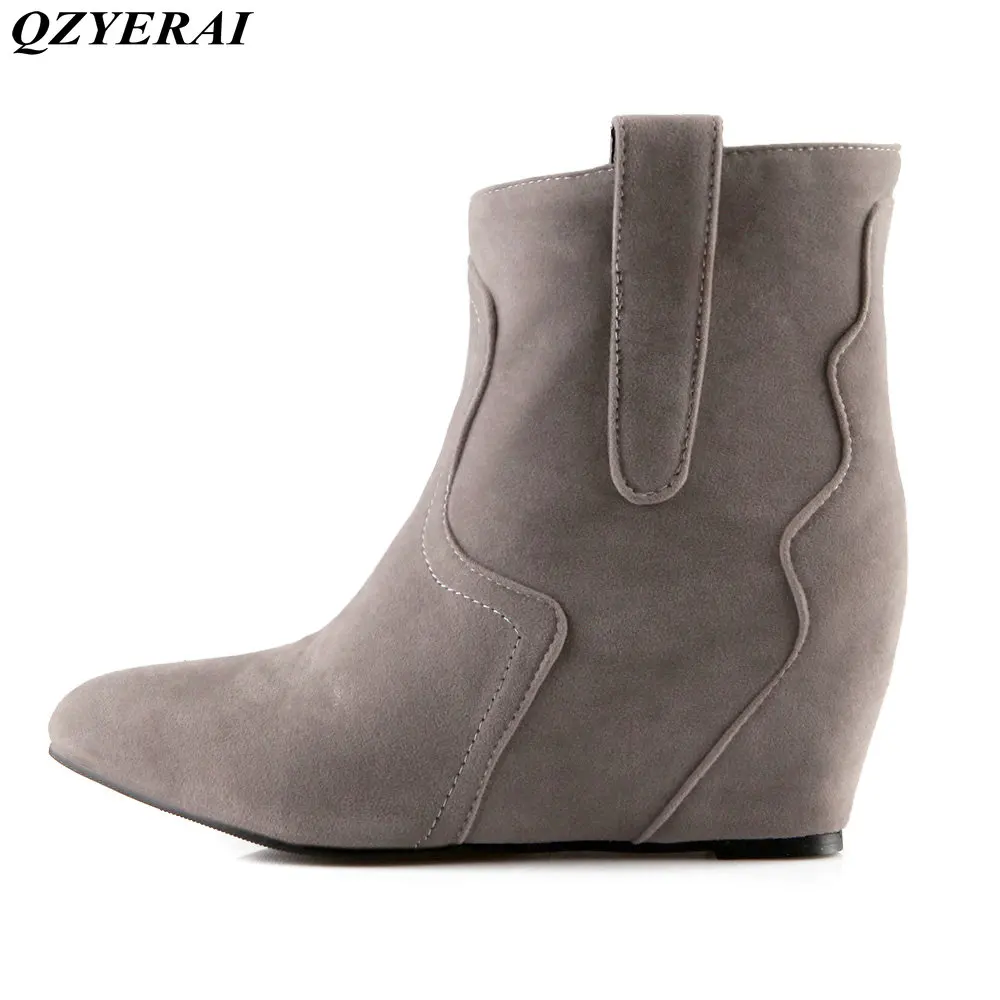 QZYERAI European new arrivals winter fashion ankle boots font b women b font boots font b