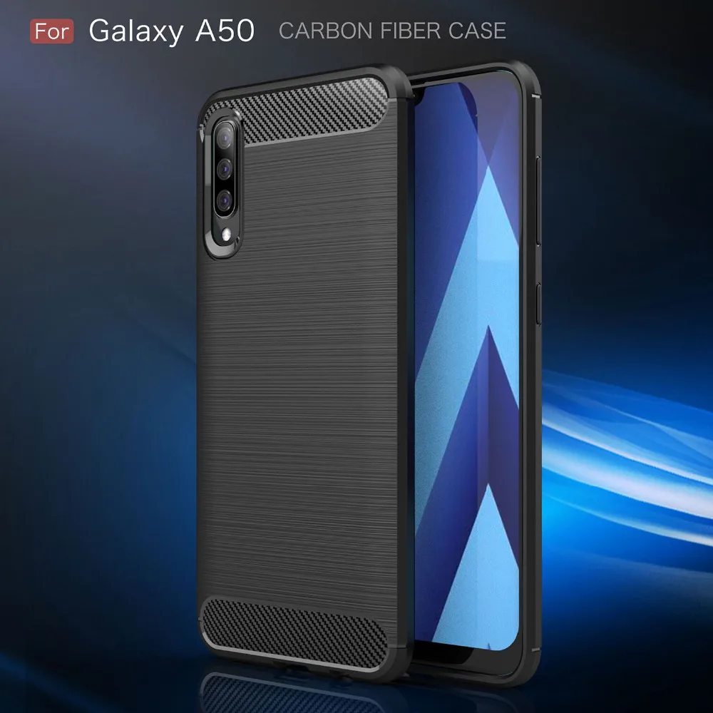 Прочный Чехол-броня для samsung Galaxy A50 чехол телефона гибкий ТПУ Защитная крышка Fundas