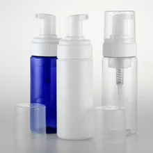 30 шт./лот Новинка 150 ml пустая Pet Вакуумная бутылка для многоразового использования с пеной пузыря дозатор для лосьона белого и синего цвета с чистым колпачкоми дозатором Clear