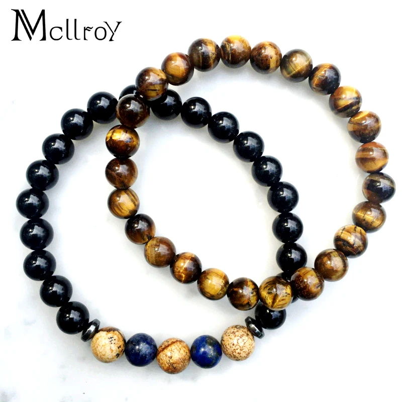 

Mcllroy Yoga Jewelry Men's Beaded Bracelet Fashion New Luxury Buddhist Buddha Meditation 6mm Prayer Bead Bracelets Bangle