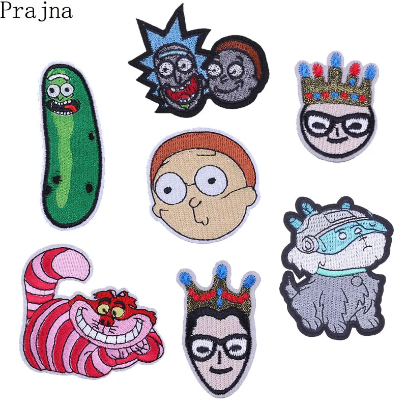 

Prajna Rick And Morty Patch Nirvana Bowie Patch Applique Embroidered Iron On Patches For Clothing Kids Parches Emoji Stickers