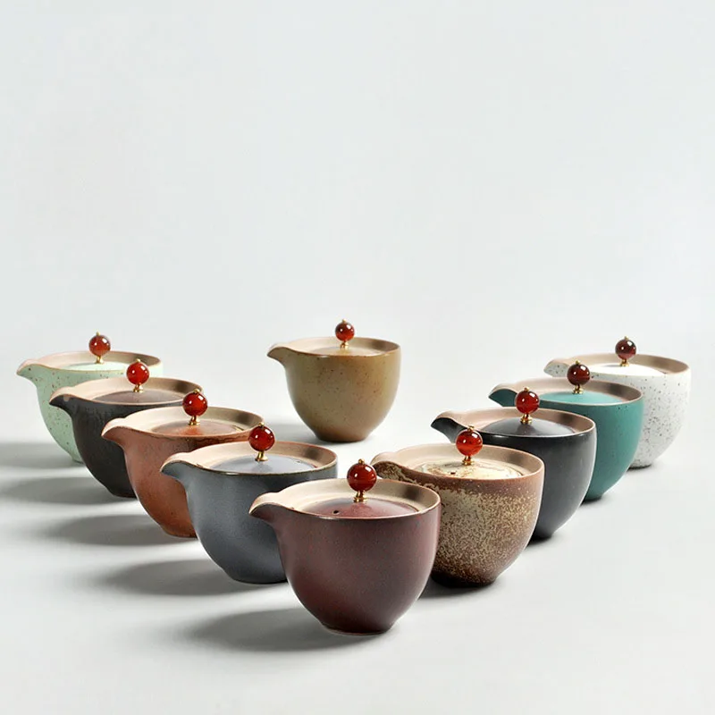 Zen Ceremony Japanese Retro Teapot Coarse Pottery Ceramic Tea Set with