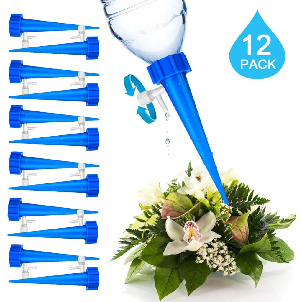 

12Pcs Plant Water Dispenser Automatic Watering Adjustable Drip Irrigation Device