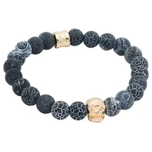 Faitheasy украшения атмосферный человеческий скелет бусины в виде голов Йога энергии Джокер влюбленных браслет