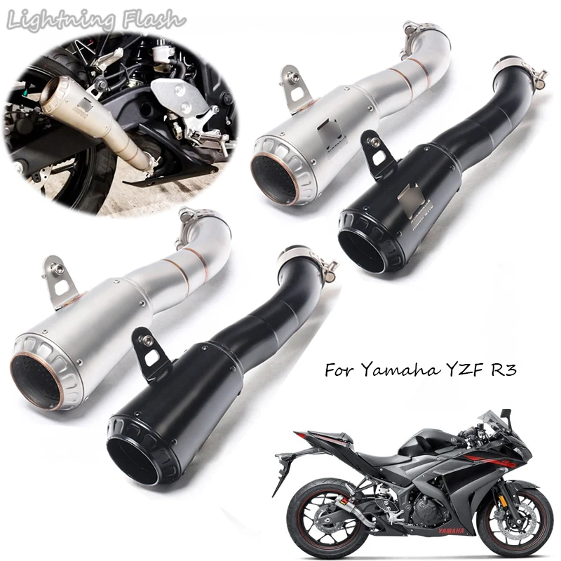 

For Yamaha YZF R3 Exhaust Pipe Modified Refit No DB Killer Stainless Steel Motorcycle Full System Exhaust Tail Pipe Moto Escape