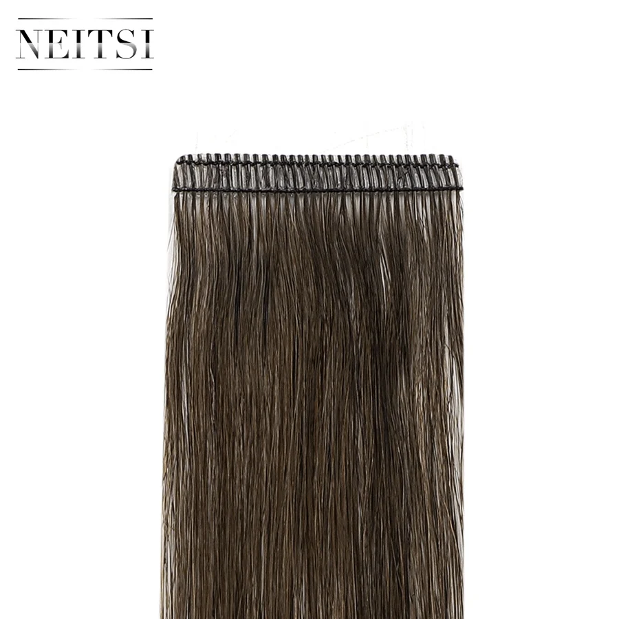 Neitsi Newest Tape In Remy Human Hair Extensions Invisible Double Drawn Love Line Skin Weft Hair Straight 16\