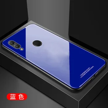 

2PCS blue color Cases For Huawei Honor Note 10 Hard Back Bumper Tempered glass cover Phone Case For NUBIAZ17 NX563J shell Cases