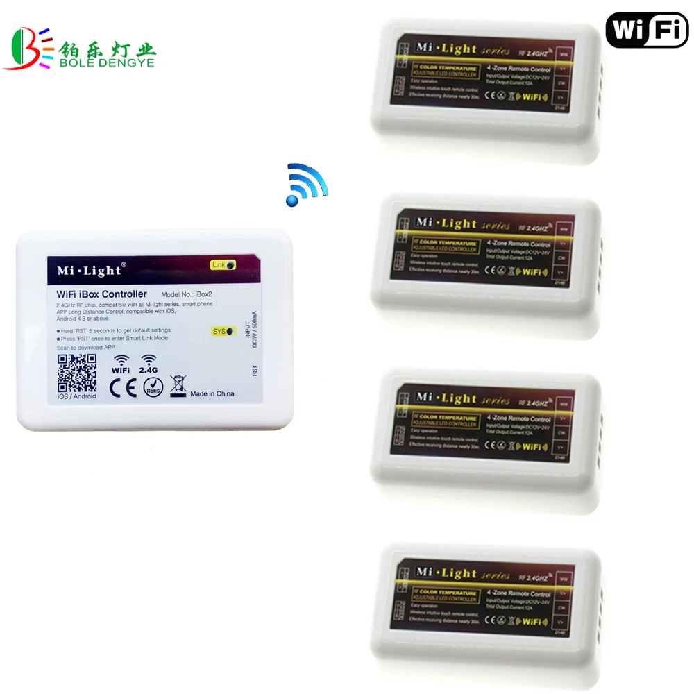 

Mi Light WIFI CCT Controller DC5V Wireless Smart Phone Control iBox2 Hubs For Mi Light 2.4G Light Downlight RGB RGBW Controller