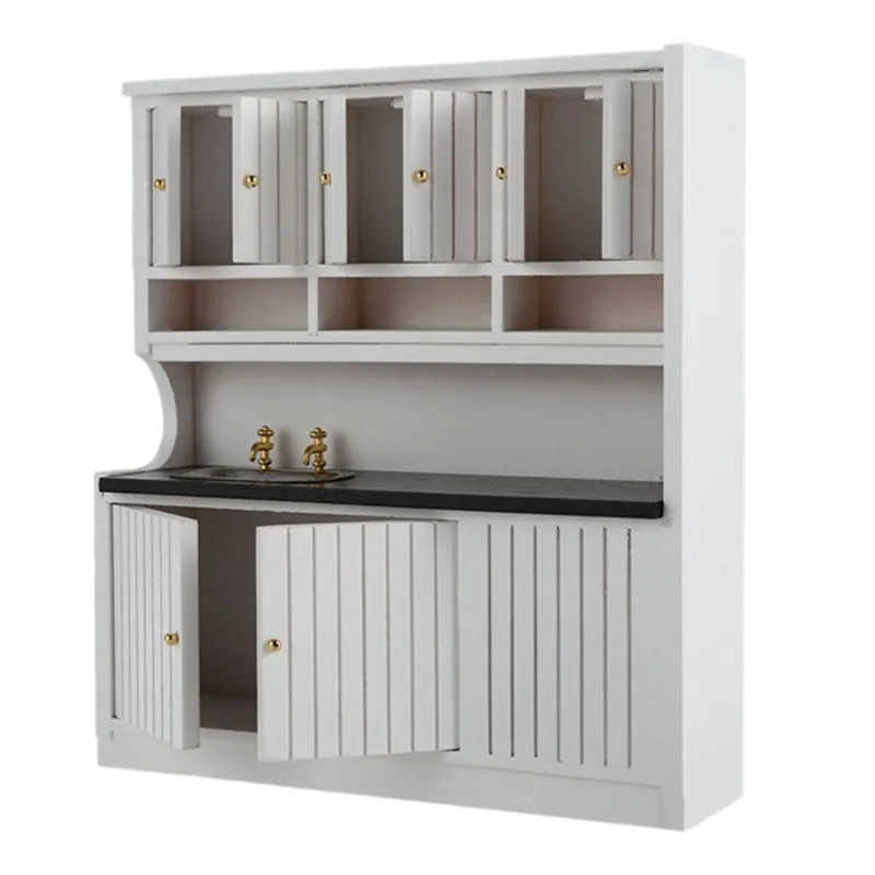 2018 جديد حار بيع الاطفال خشبي مجموعة ألعاب المطبخ اللعب 1/12 مقياس دمية أثاث مصغر