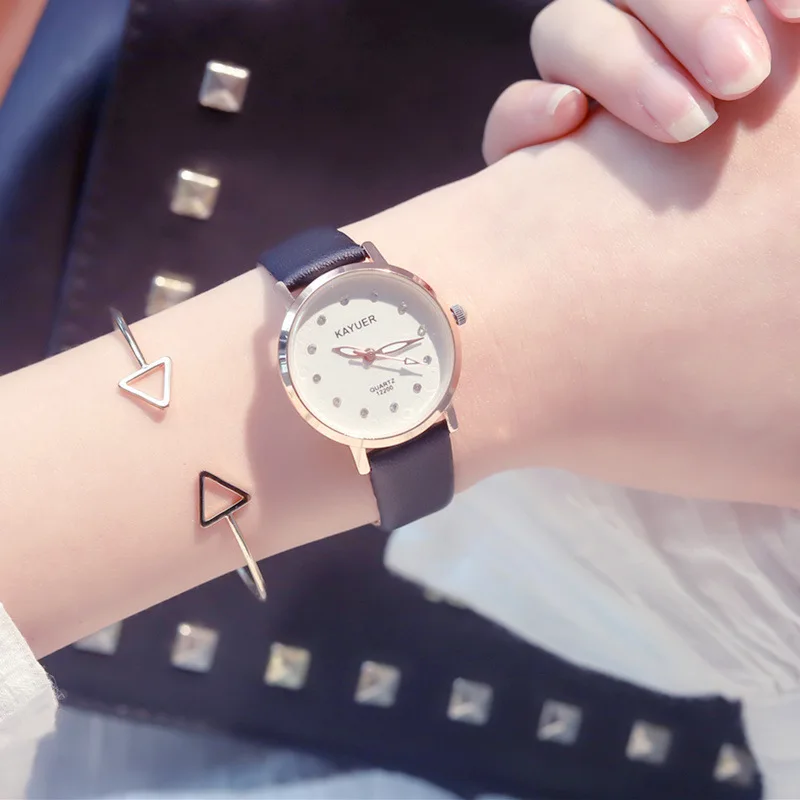 Классические роскошные элегантные женские кварцевые часы простые Досуг Дамы наручные часы тонкий маленький женский повседневное reloj mujer