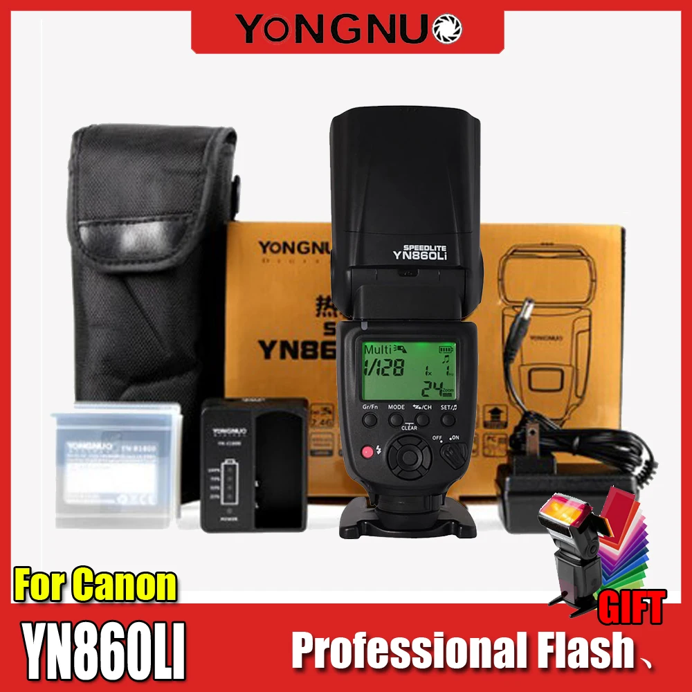 Yongnuo YN860Li светильник вспышки YN860 Li Speedlite беспроводной с литиевой батареей для Nikon Canon и YN560III YN560IV YN660 YN968N