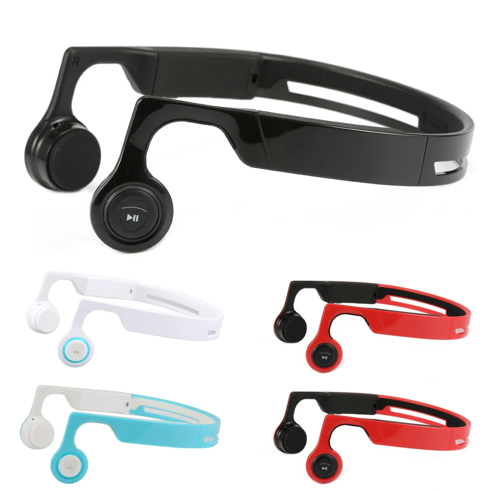 

Bluetooth V4.2 Earphones Wireless Stereo Headsets Cheek Bone Conduction Sweatproof Sports Headphones for iPhone Samsung eals @JH
