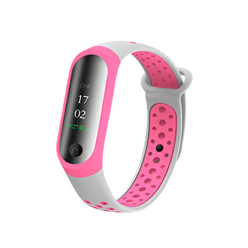 Для mi Band 3 ремешок браслет спортивные силиконовые часы ремешок аксессуары для mi Band 3 Браслет Смарт для Xiaomi mi ремешок 3 ремешок - Цвет: show as photo