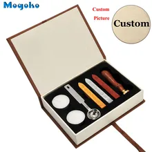 Mogoko индивидуальный дизайн букв на заказ Алфавит выгравированы Винтаж Ретро латунь медь воск печать штамп набор(много причудливых стилей