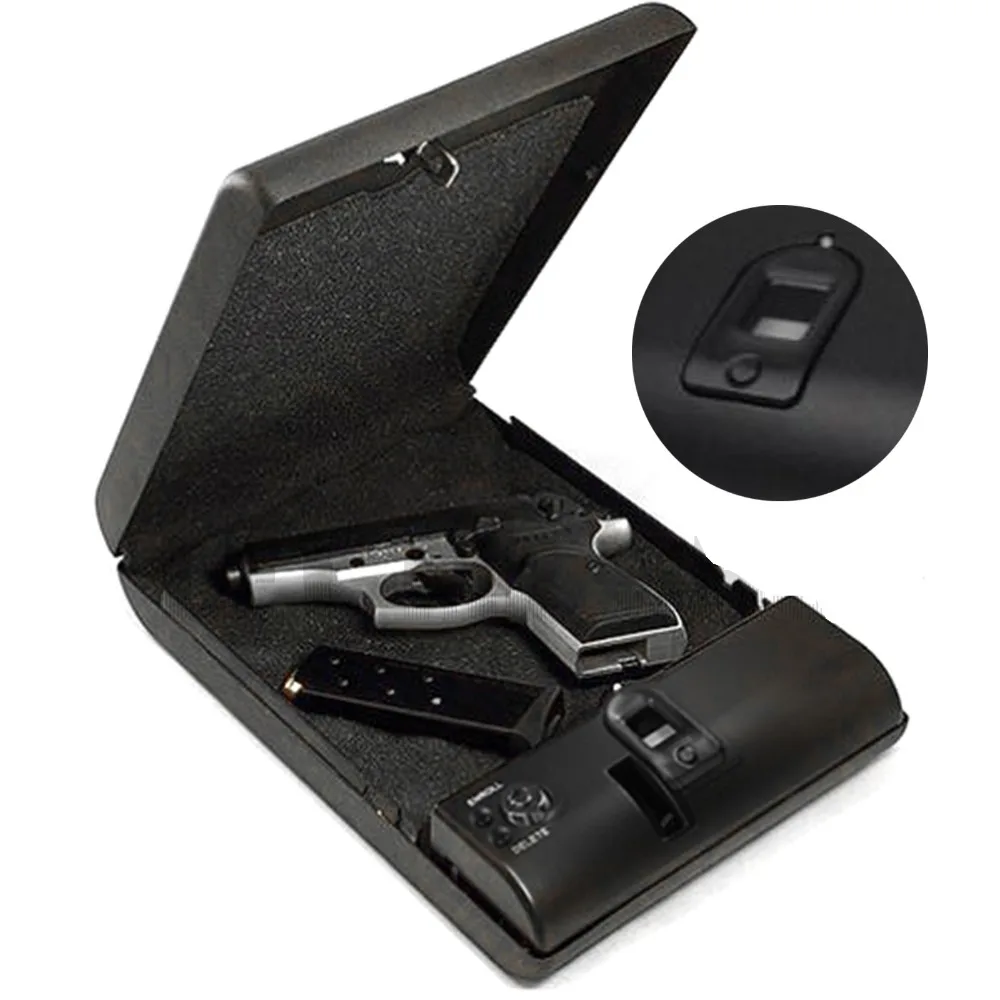 Переносной отпечаток пистолет Сейф с проверкой отпечатков пальцев блок датчиков безопасности ящик с ключами OS100A Strongbox для ценных вещей