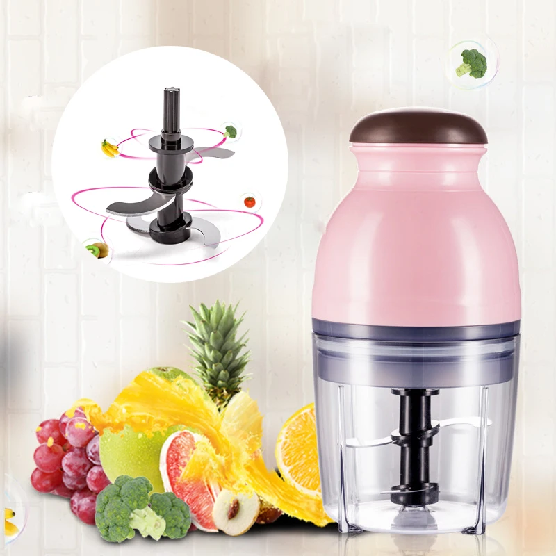 

Mini Electric Blender Food Processor Meat Vegetable Fruit Hand Blender Chopper Baby Food Mixer 600ml Portable Blenders Mixer