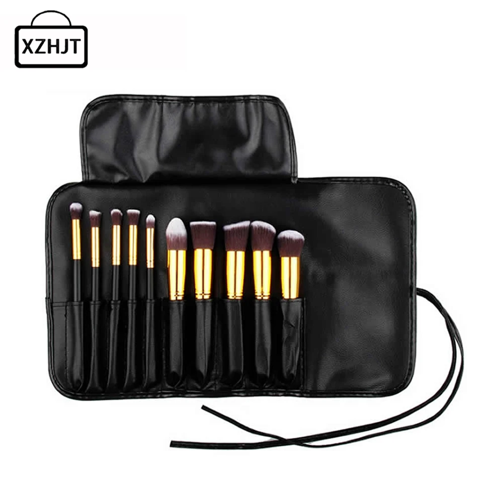 

Women Fashion Cosmetic Bag Kit Pens Travel Makeup Brushes Bag PU Leather Make Up Cases Toiletry Organizer Holder Kit Wash Bag