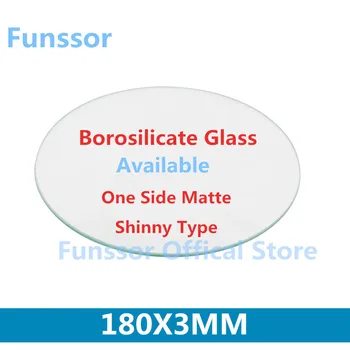 

Funssor 180mm round Borosilicate Glass plate 3mm Thickness For DIY Delta 3D Printer
