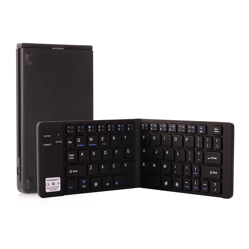 

NEW Aluminum Double-Folding Wireless Bluetooth Keyboard for iPad IOS/Android/Windows Tablet PC
