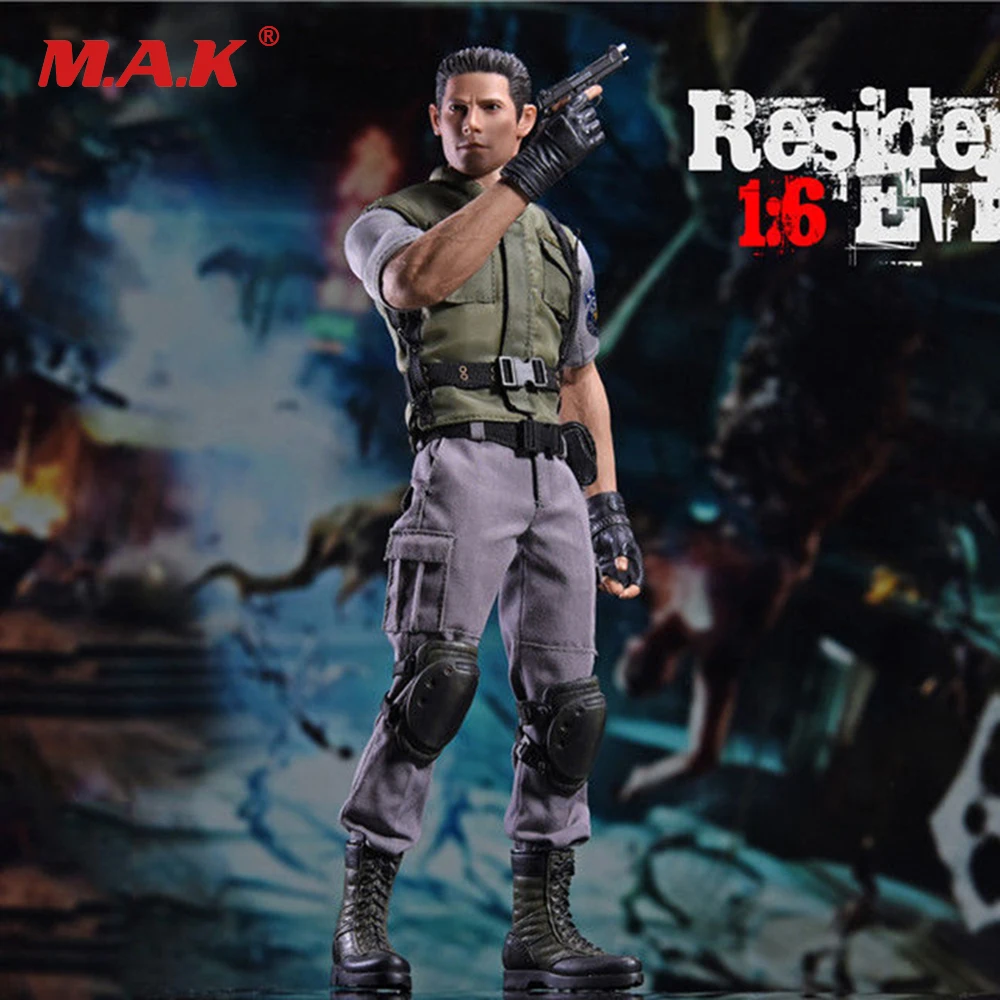 

Collectible 1/6 Scale 1/6th Resident Evil Policeman Chris Redfield Collectible Full Set With Seamless Body Figure
