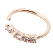 Новинка, LNRRABC, 1 шт., крутые стразы из нержавеющей стали, открытый нос, кольцо-обруч, серьги, носовые шпильки для пирсинга, для женщин и мужчин, ювелирное изделие