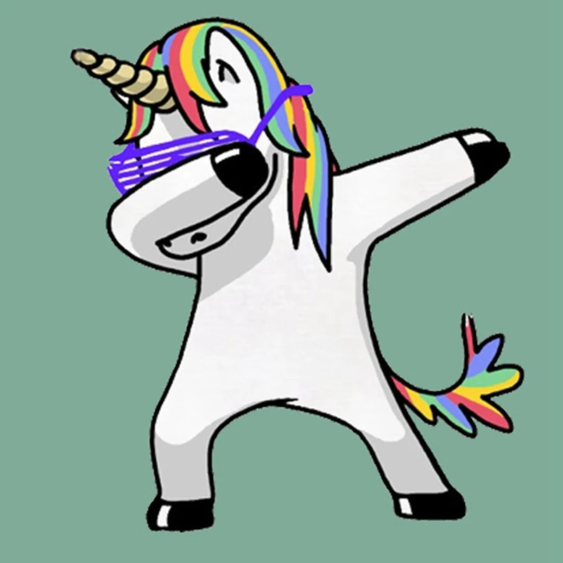 Цельнокроеное платье милый Единорог стикер автомобиля Тюнинг наклейки с