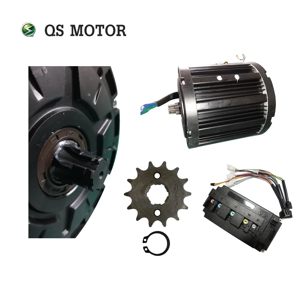 US $503.00 QS MOTOR 138 3000W Mid Drive Motor With Sprocket 428 And Votol EM150SP Controller For Electric Motorbike Z6 100KPH 72V