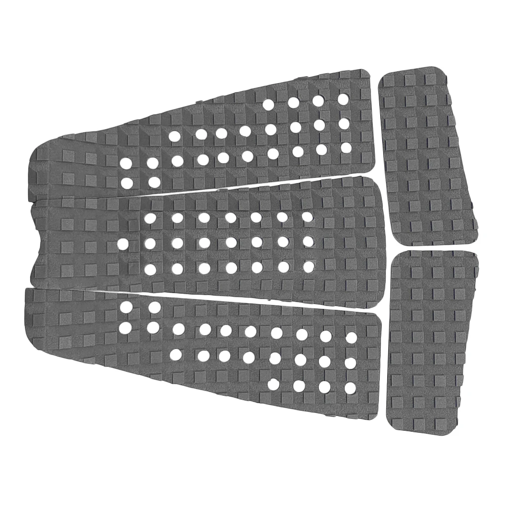 5 Pieces Square Grooved EVA Surfboard Skimboard Longboard SUP Traction Deck Grip Tail Pad Trimmable Sheet Accessories